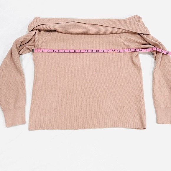 LEITH Dusty Pink Cowl Turtle Neck Ribbed Pullover Sweater - Picture 6 of 8